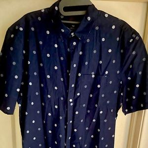 Blue w/ white polka dots. Men shirts. Brand new